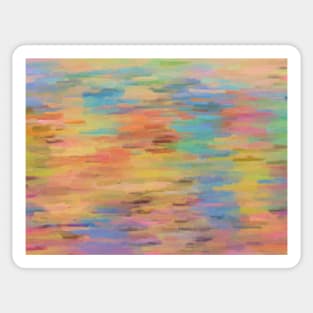 Sunset Reflected in Water Abstract Sticker